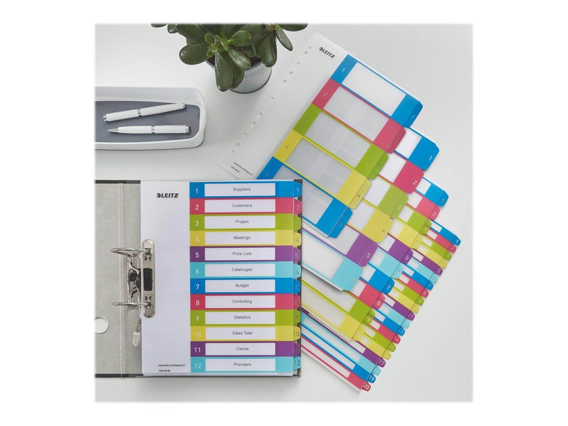 Leitz WOW - divider - for A4 Maxi - tabbed - multicolour