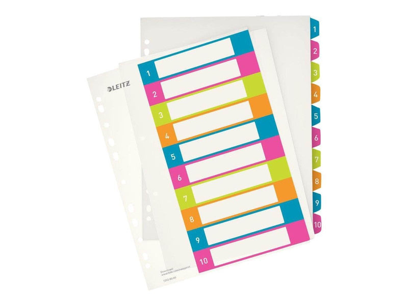 Leitz WOW - divider - for A4 Maxi - tabbed - multicolour
