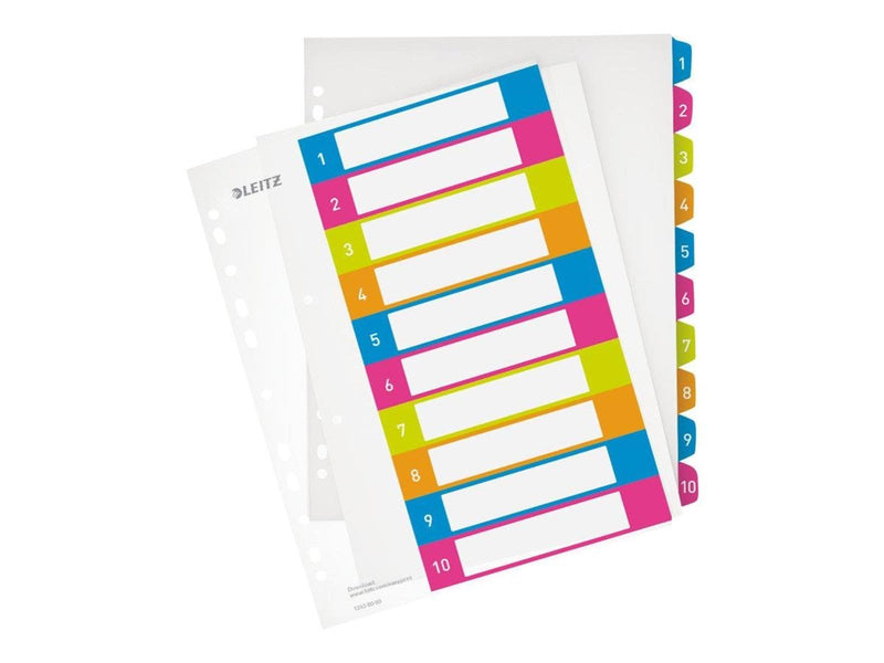 Leitz WOW - divider - for A4 Maxi - tabbed - multicolour