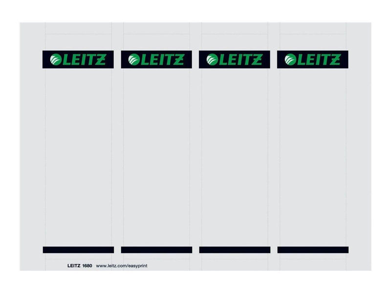 Leitz - lever arch label - grey (pack of 100)