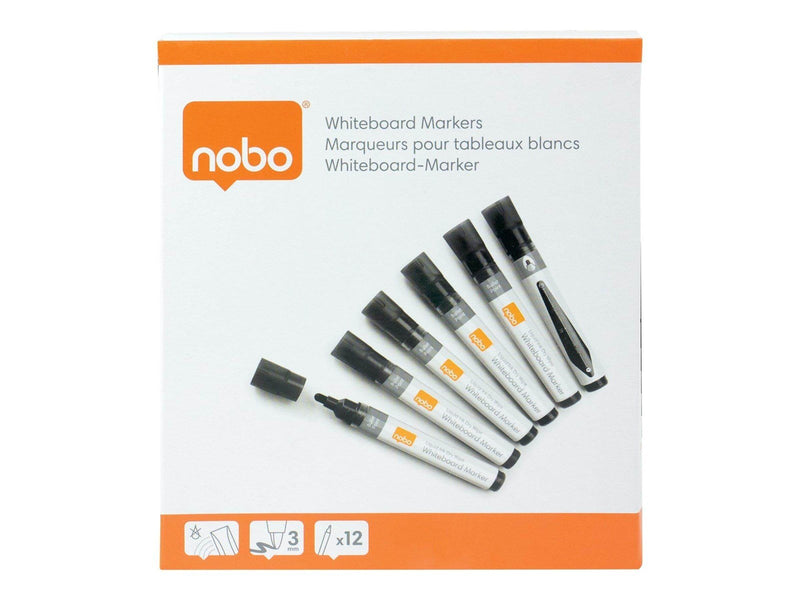 Nobo Liquid Ink - marker - black (pack of 12)