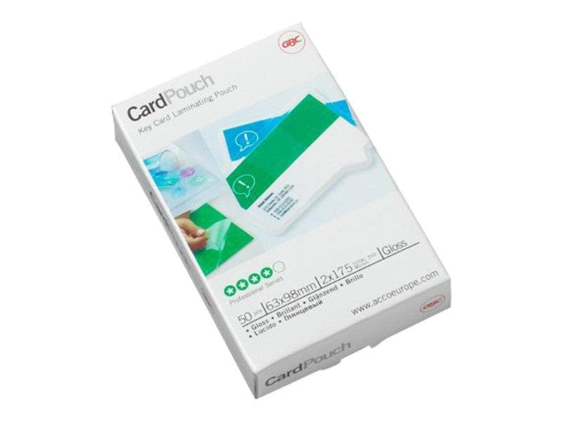 GBC Card Laminating Pouch - 100-pack - glossy - 65 x 95 mm - lamination pouches