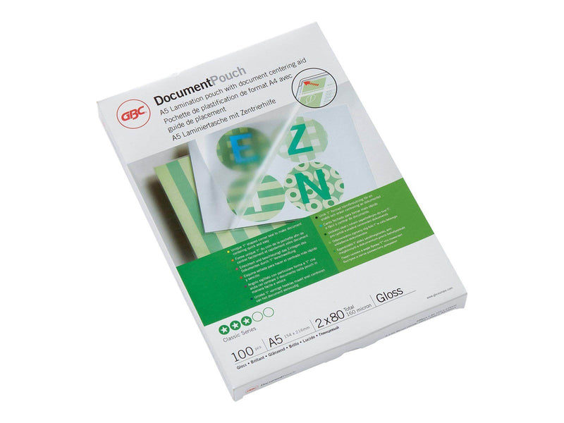 GBC Document Laminating Pouch - 100-pack - glossy - A5 - lamination pouches