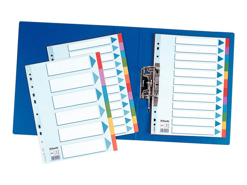 Esselte - divider - 12 parts - for A4 - tabbed