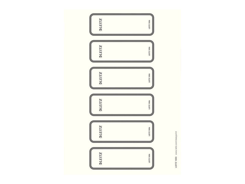 Leitz narrow / short - lever arch label - for A4 C4 - grey (pack of 60)