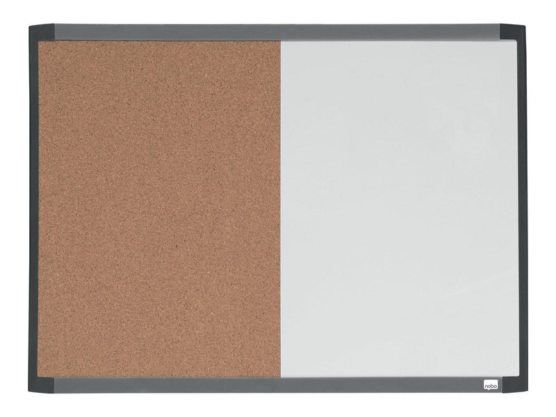 Nobo Quartet combo board: whiteboard bulletin board - 585 x 430 mm