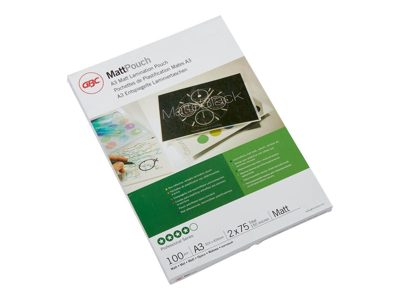 GBC Document Laminating Pouch - 100-pack - matte - 303 x 426 mm - lamination pouches