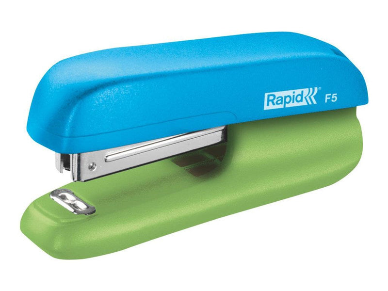 Rapid  Mini Heftgerät F5 und Locher Set Blau/Grün