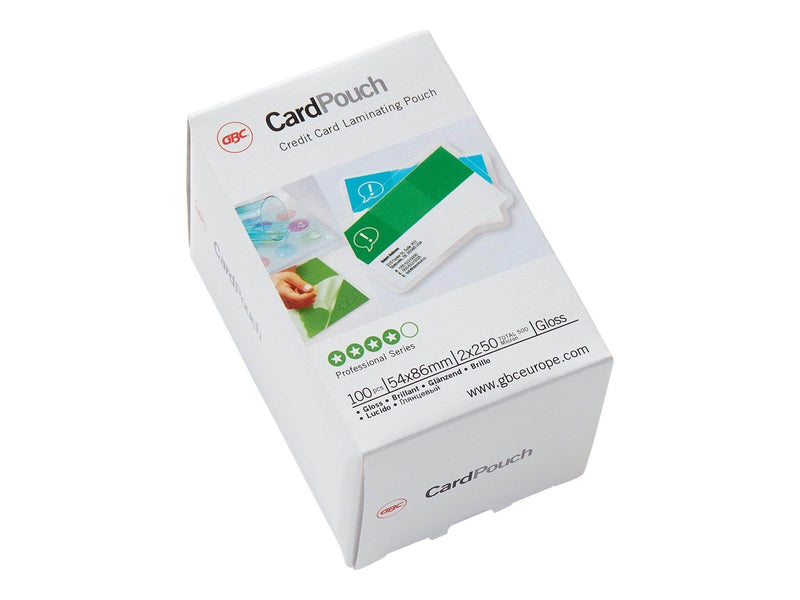 GBC Card Laminating Pouch - 100-pack - glossy - 54 x 86 mm - lamination pouches