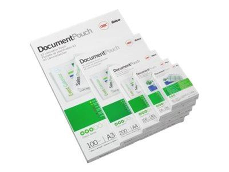GBC Card Laminating Pouch - 100-pack - glossy - 54 x 86 mm - lamination pouches