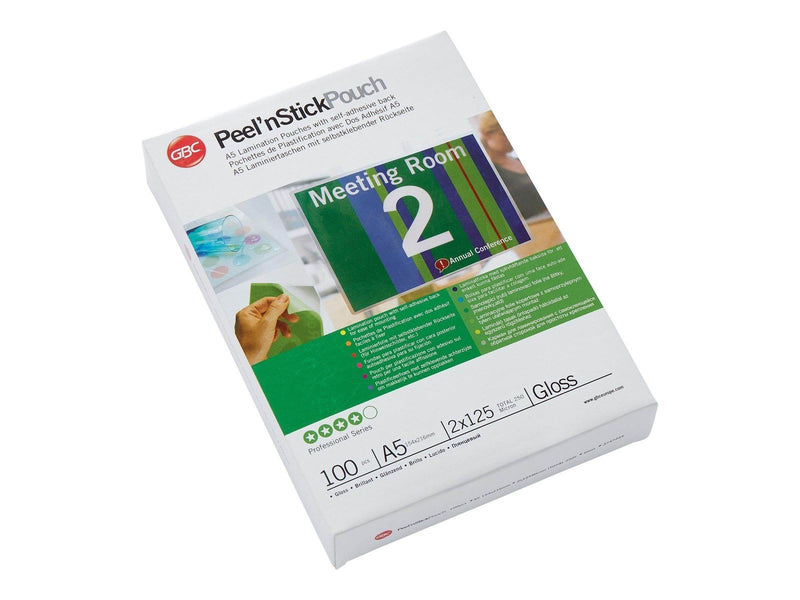 GBC Peel'n Stick - 100-pack - glossy - 154 x 216 mm - lamination pouches with adhesive back
