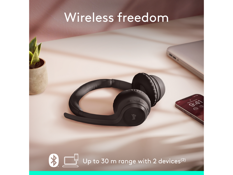 Logitech Zone 300 Wireless Headset - Schwarz