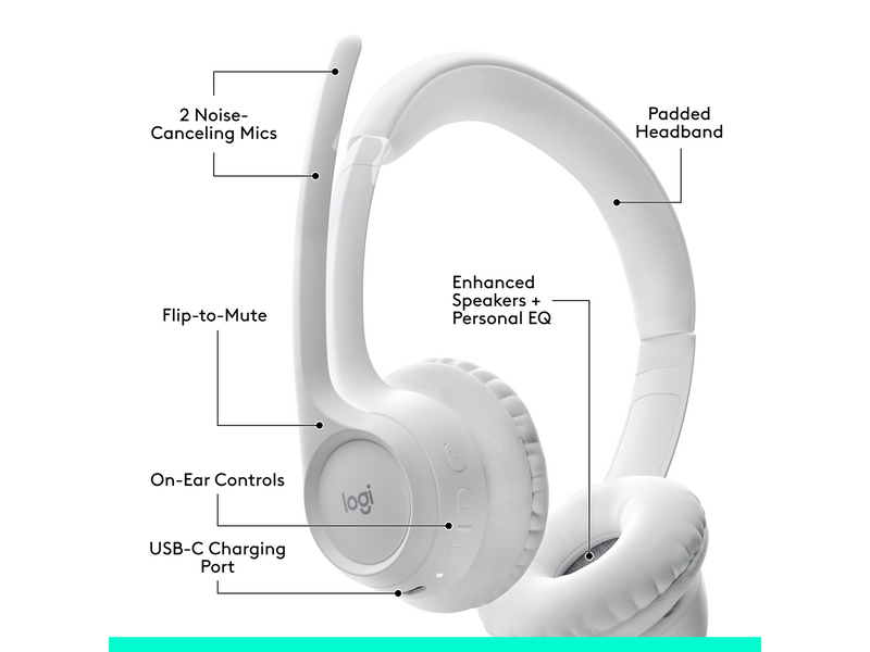 Logitech Zone 300 Wireless Headset - Weiß