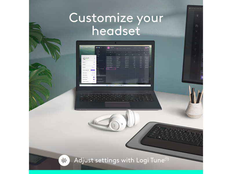 Logitech Zone 300 Wireless Headset - Weiß