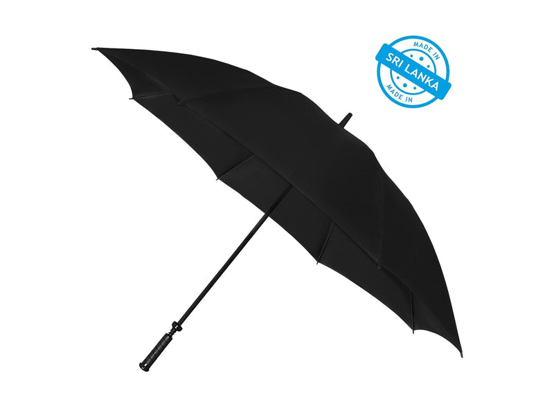 Falcone Storm Umbrella XXL - Hand opening - Windproof - 140 cm - Black