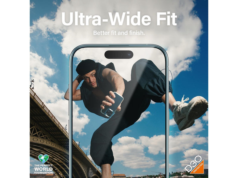 PanzerGlass MATRIX Screen Protector with D3O iPhone 15 Pro | Ultra-Wide Fit w. AlignerKit