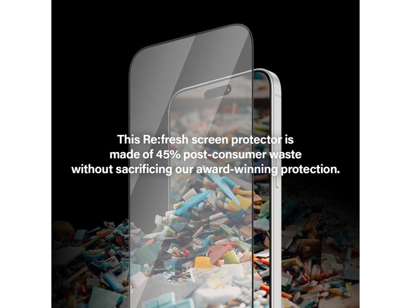 PanzerGlass Re:fresh Screen Protector iPhone 15 Pro | Ultra-Wide Fit w. EasyAligner