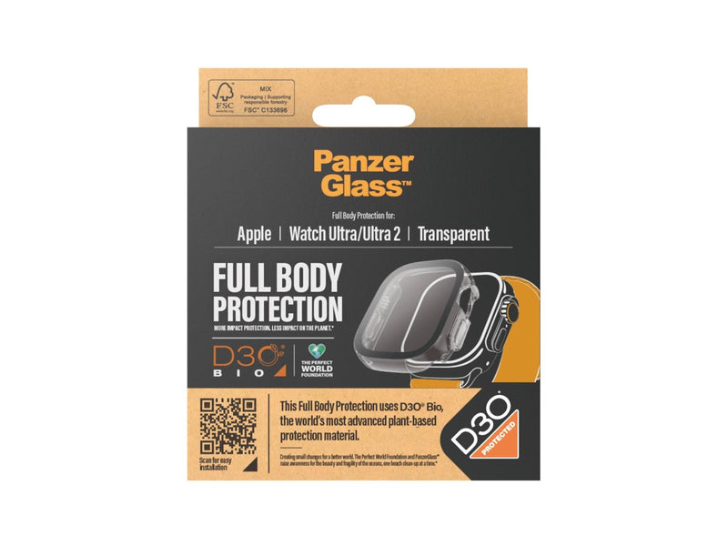 PanzerGlass Screen Protector Full Body with D3O Apple Watch Ultra | 49mm | Transparent
