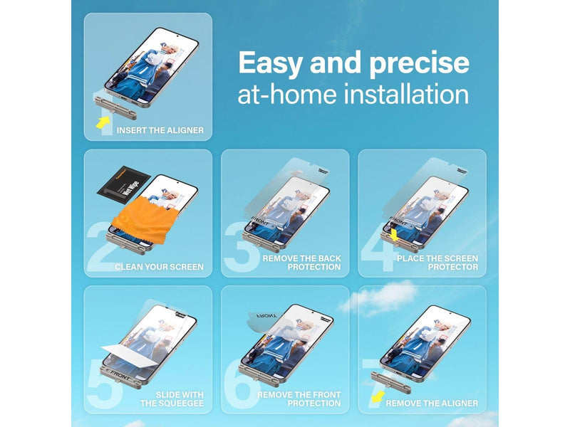 PanzerGlass MATRIX Screen Protector with D3O Samsung Galaxy S24 | Ultra-Wide Fit w. AlignerKit