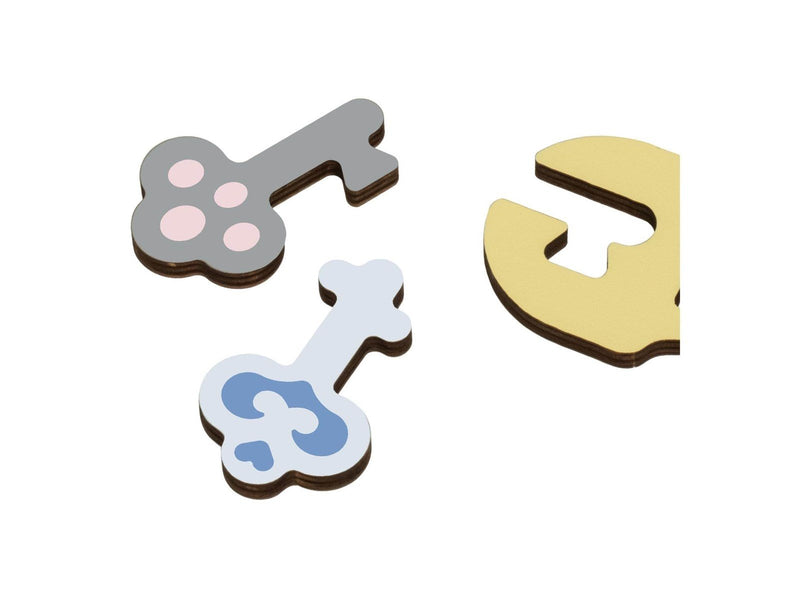 Classic World Wooden Castle Keys and Locks Match Game 13pcs.