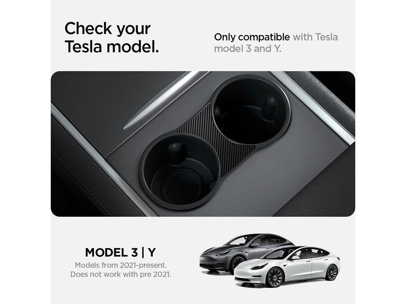 Spigen Tesla Center Console Cup Holder Insert (2021/2022) - black - Model Y/3