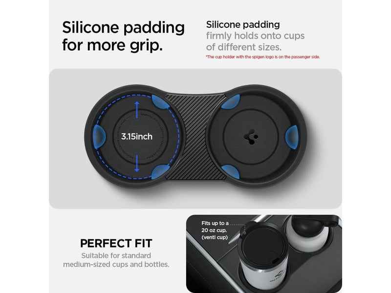 Spigen Tesla Center Console Cup Holder Insert (2021/2022) - black - Model Y/3
