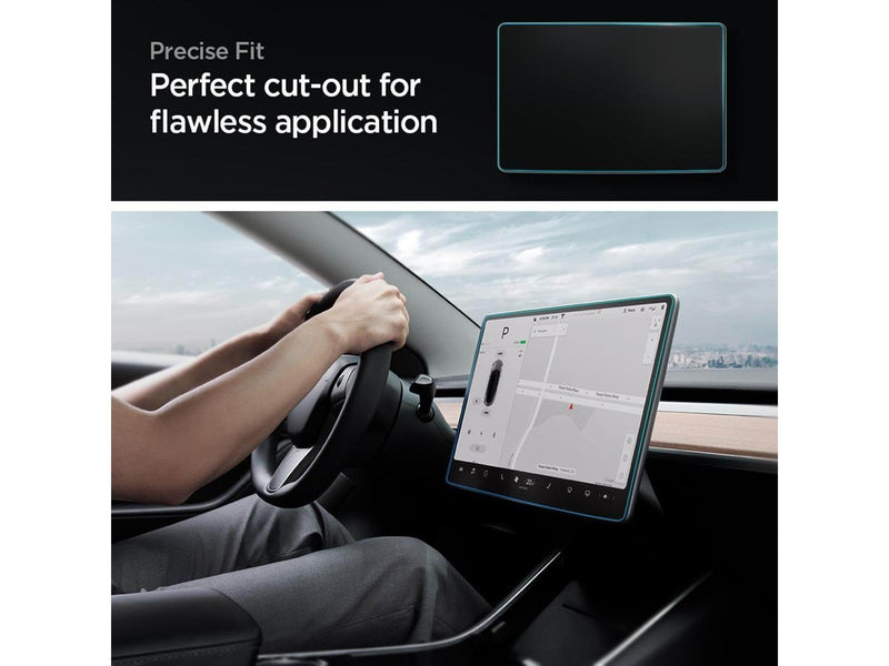 Spigen Tesla EZ Fit Anti Glare Screen Protector - Model Y/3