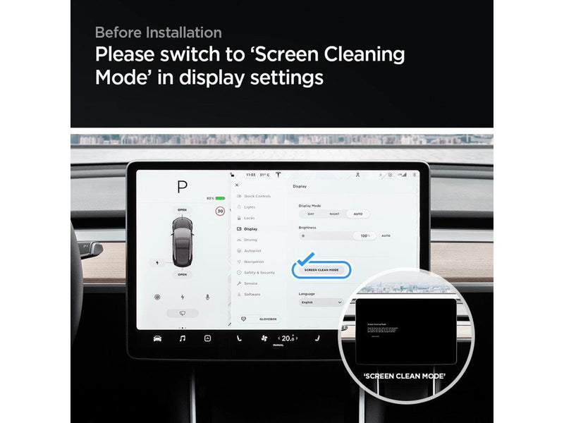 Spigen Tesla EZ Fit Anti Glare Screen Protector - Model Y/3