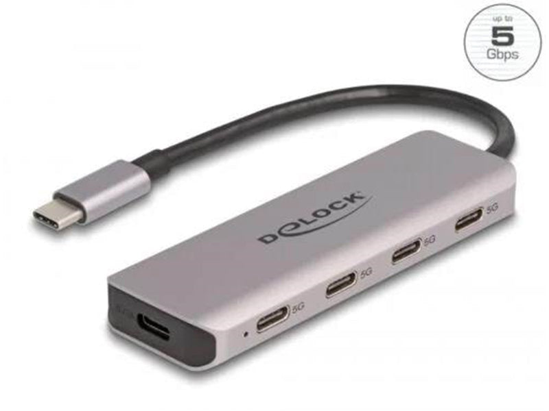 DeLOCK 64238 Interface Hub USB-Hubs - 4 - Grau