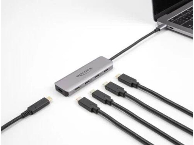 DeLOCK 64238 Interface Hub USB-Hubs - 4 - Grau
