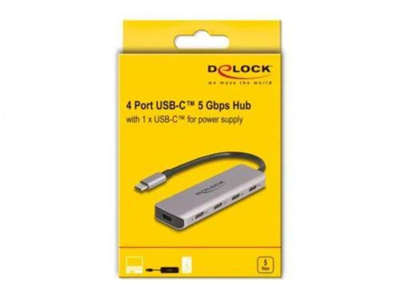 DeLOCK 64238 Interface Hub USB-Hubs - 4 - Grau