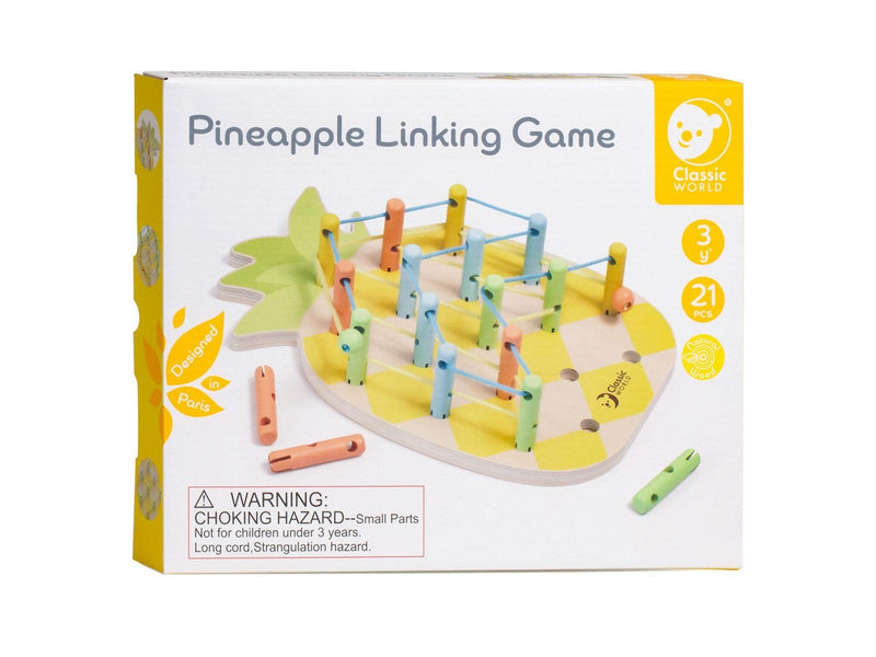Classic World Wooden Pineapple Connecting Game 21 pcs.