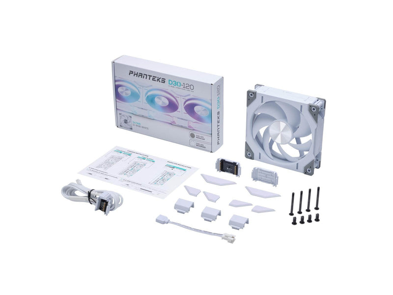 Phanteks D30-120 D-RGB Regular - case fan - Gehäuselüfter - 120mm - Weiß