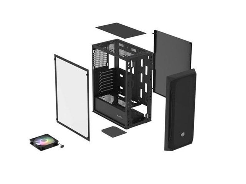 Natec Fury Shobo SH4 RGB - Gehäuse - Tower - Schwarz