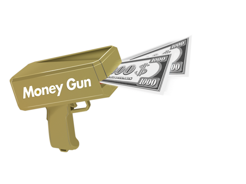 Pocket Money Money Gun Incl. Paper Money 100 pcs