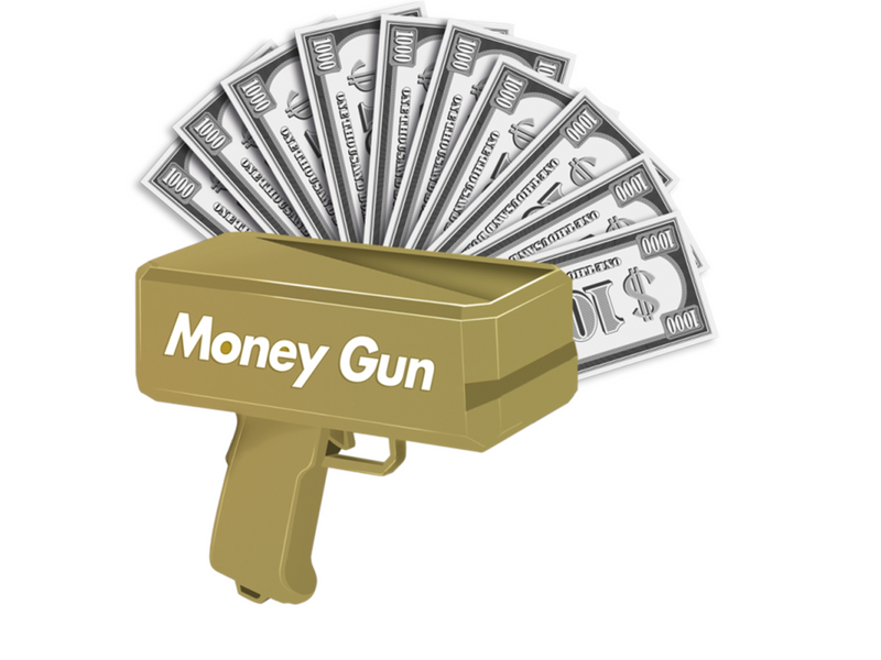 Pocket Money Money Gun Incl. Paper Money 100 pcs