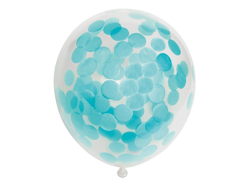 Globos Confetti Balloons Paper Confetti Baby Blue 30cm 6pcs
