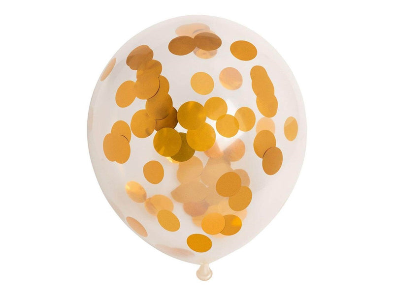 Globos Confetti Balloons Paper Confetti Metallic Gold 30cm 6pcs.