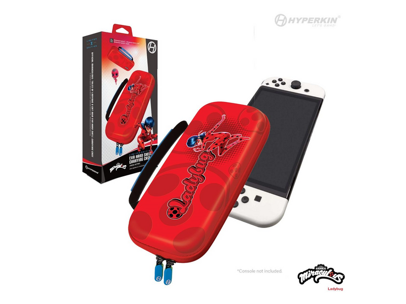 Hyperkin Official Miraculous EVA Hard Shell Carrying Case - Miscellaneous Bag - Nintendo Switch