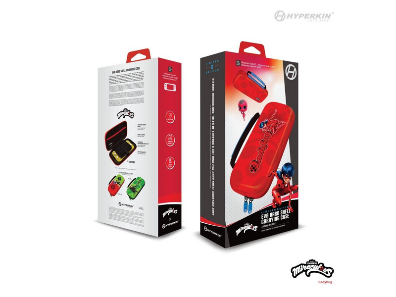 Hyperkin Official Miraculous EVA Hard Shell Carrying Case - Miscellaneous Bag - Nintendo Switch