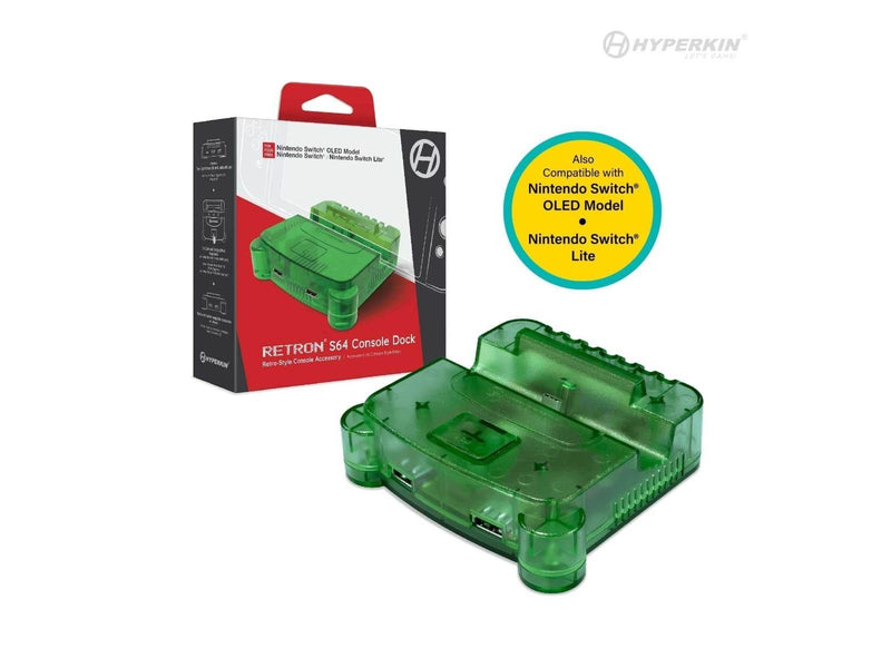 Hyperkin RetroN S64 Console Dock - Lime Green - Wired - Nintendo Switch