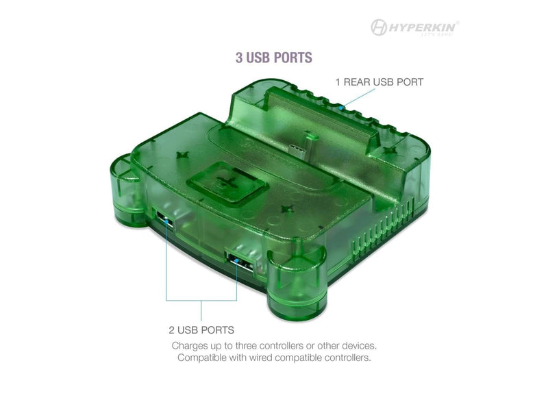Hyperkin RetroN S64 Console Dock - Lime Green - Wired - Nintendo Switch