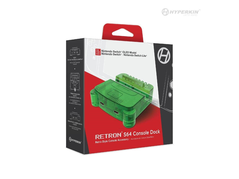 Hyperkin RetroN S64 Console Dock - Lime Green - Wired - Nintendo Switch