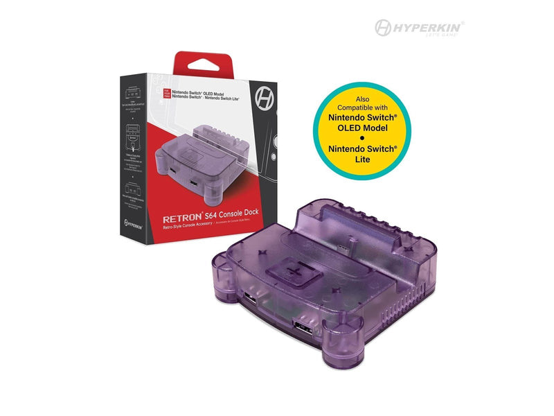 Hyperkin RetroN S64 Console Dock - Purple - Wired - Nintendo Switch