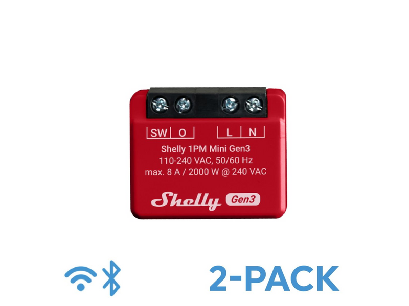 Shelly Plus 1PM Mini (GEN 3) 2-pack