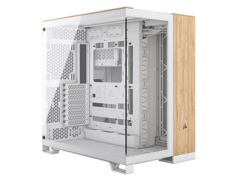 Corsair 6500X - White/Bamboo Wood - Gehäuse - Miditower - Weiß