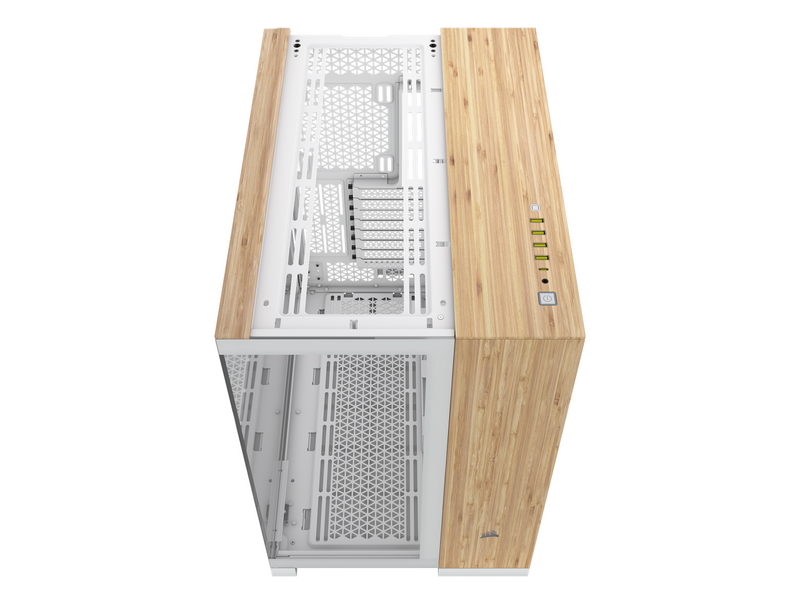 Corsair 6500X - White/Bamboo Wood - Gehäuse - Miditower - Weiß