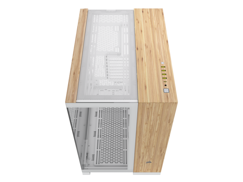 Corsair 6500X - White/Bamboo Wood - Gehäuse - Miditower - Weiß