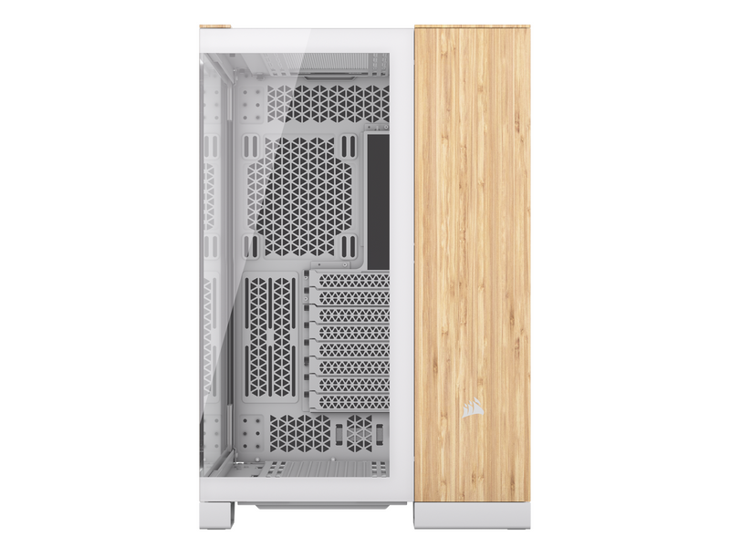 Corsair 6500X - White/Bamboo Wood - Gehäuse - Miditower - Weiß