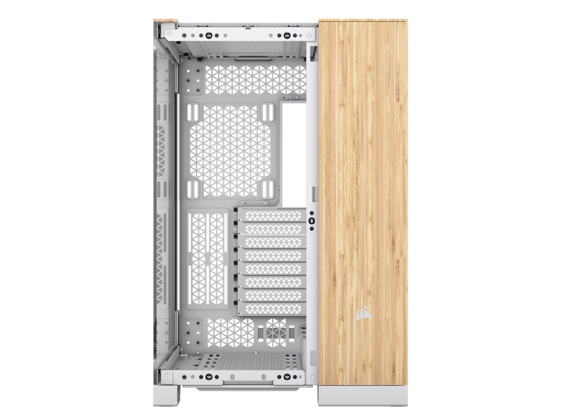 Corsair 6500X - White/Bamboo Wood - Gehäuse - Miditower - Weiß